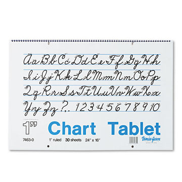Pacon® Chart Tablets, Presentation Format (1" Rule), 30 White 24 X 16 Sheets freeshipping - TVN Wholesale
